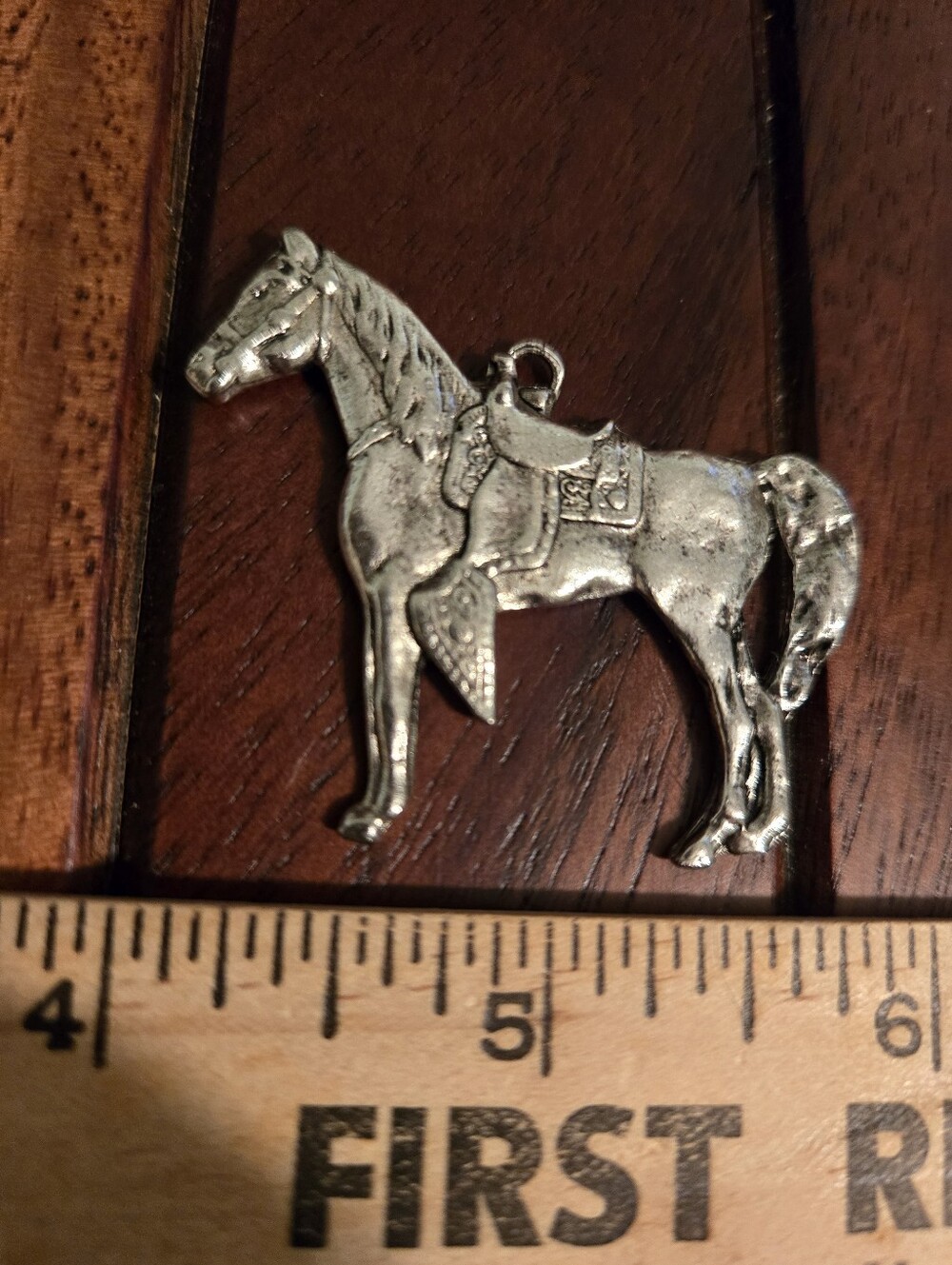 Silver Tone Horse Pendant